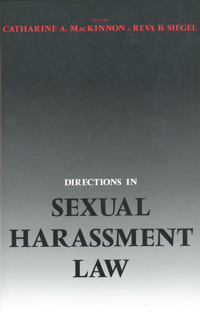 Directions In Sexual Harassment Law Yale University Press London directions-in-sexual-harassment-law-yale-university-press-london